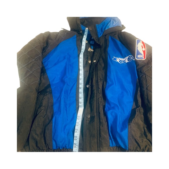 NBA Vintage 90s Orlando Magic Starter Black and Blue Puffer Jacket - Picture 6 of 11